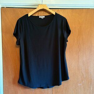 Roz & Ali  – Cap Sleeve Pullover – XL – Black